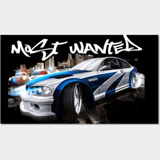 NSF M3 E46 GTR TOURING CAR DTM WIDEBODY most wanted Posters and Art